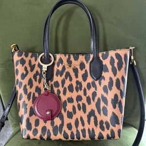 Kate Spade Animal Print Tote - Black and Tan